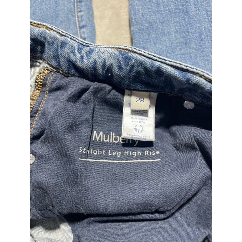 Oliver Logan Button Fly Straight Jeans Women Size 28 Light Wash Mid Rise - Picture 7 of 16